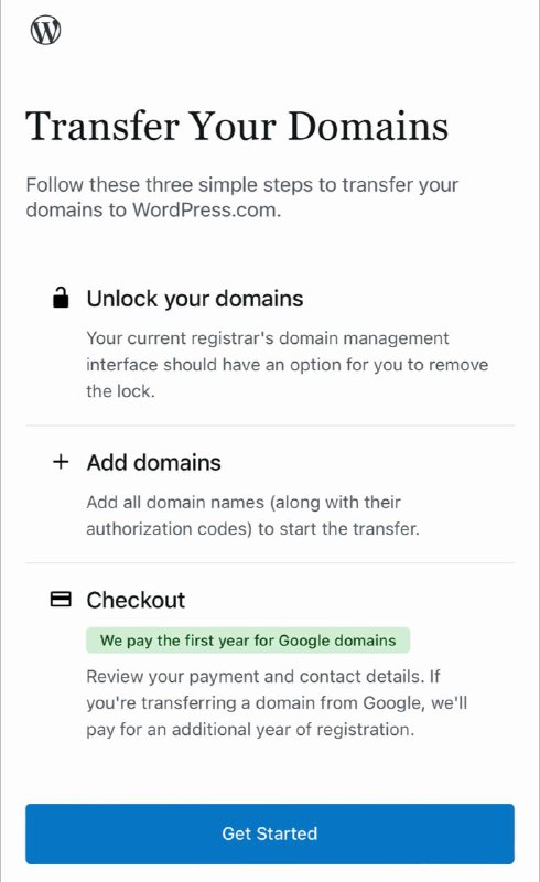 各位有将托管在Google Domains 的域名转移到WordPress 吗？可以免费续费一年