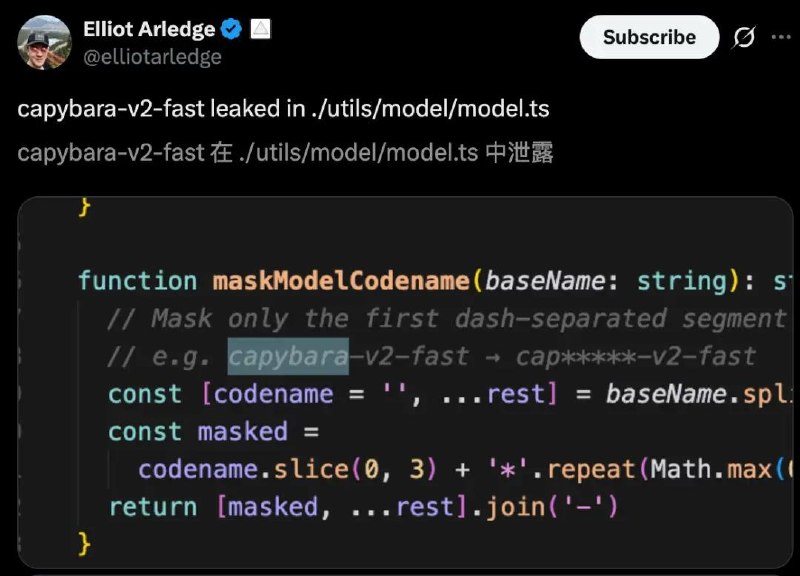 Claude Code源代码泄漏，超1,900个文件，总计51.2万行TypeScript代码被公之于众Claude Code CLI 的完整源代码，因一个低级的npm配置错误（.map文件泄露）彻底曝光Claude Mythos 5.0，代号「卡皮巴拉」，也在代码中现身
