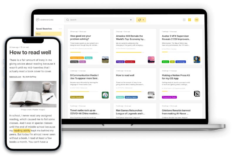 #tool #稍后读Omnivore：免费开源的稍后读服务体验了一段时间后觉得非常好，推荐给大家