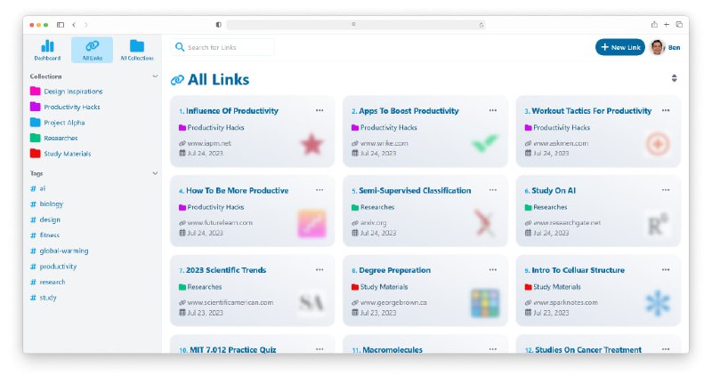 #书签管理 #工具 #开源🔗Linkwarden - 一个开源的自托管书签管理工具⚙️部署文档📄Linkwarden 可以用于收集、组织和归档网页，作为书签管理器的同时还可以作稍后阅读器使用它支持自动捕获链接的截图和 PDF 、用户协作、分类标签管理等功能根据开发者路线图，未来会支持浏览器插件和docker一键部署等功能，可惜的是演示必须绑定信用卡才能看，有动手能力的可以自己部署，界面还是挺好看的📑相关阅读Papaly - 一个社交化的书签管理工具Raindrop - 一个跨平台的书签在线管理工具📮投稿    📢频道    💬群聊