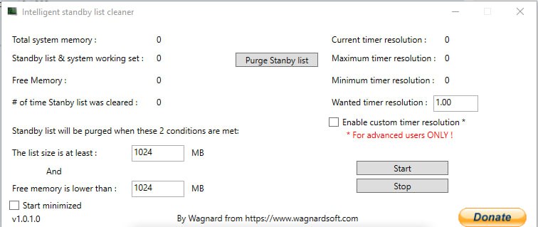 #内存 #清理 Intelligent Standby List Cleaner Windows 内存清理工具，可监控并定期清理 standby 内存列表，支持自定义触发阈值和清理频率，当空闲物理内存低于设定阈值时，会自动释放缓存，减少游戏/应用卡顿或崩溃问题，支持开机自启动，据说效果非常好，完全免费