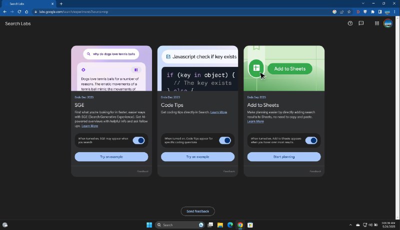 之前加入 Waitlist 的用户可以体验谷歌搜索实验功能了via Danielbility🗒 标签:  #Google #Waitlist📢 频道: @GodlyNews1🤖 投稿: @GodlyNewsBot
