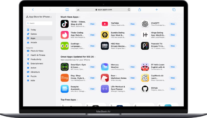 #Apple📱 苹果推出网页版 App Store直达： apps.apple.com用户现在可以在网页端浏览适用于 iPhone、iPad、Mac、Vision Pro、Apple Watch 和 Apple TV 的应用程序，不支持下载有 Reddit 网友扒下了其前端代码并发布至了 Github（地址）📮投稿    📢频道    💬群聊    🔎索引