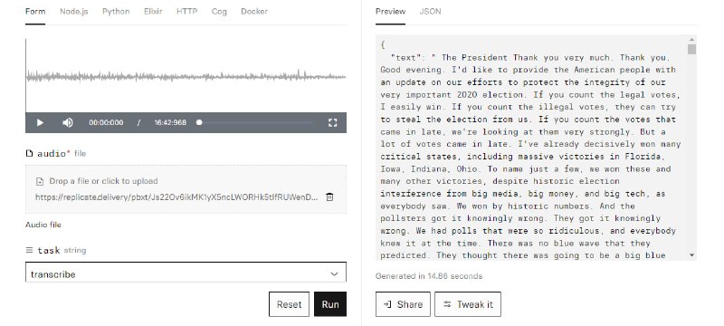 #语音识别 #ASR #AI #开源 #web Insanely Fast Whisper 基于 Whisper Large v3 模型的语音转文字工具，使用了 Transformers、Optimum 和 flash-attn 技术，转换 150 分钟的音频最快仅需 98 秒