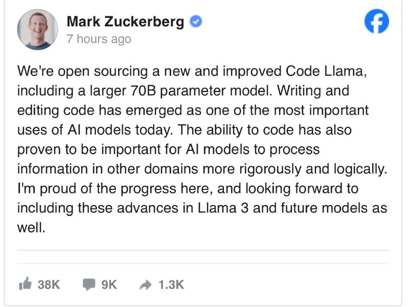 Meta的免费编程工具Code Llama AI缩小了与GPT-4的差距 Meta最新更新了它的代码生成人工智能模型Code Llama 70B，这是迄今为止“最大且表现最好的模型”